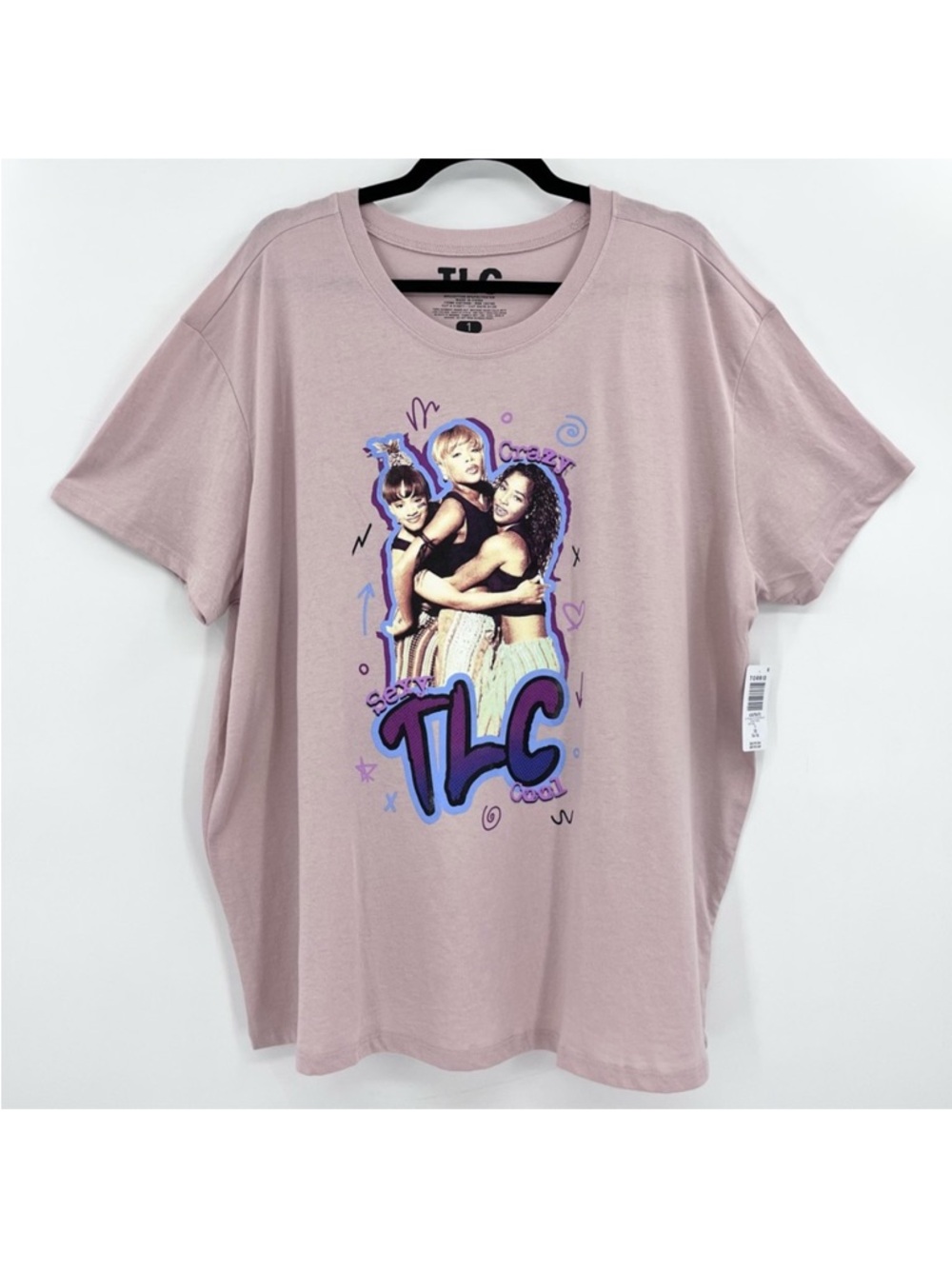 NWT Torrid 1 TLC 90’s R&B Graphic Crewneck Relaxed Fit Tee 1X (14/16)